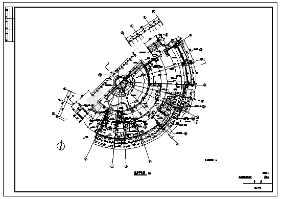 三层带地下室会所建筑施工cad图(带阁楼设计，共十四张)-图二