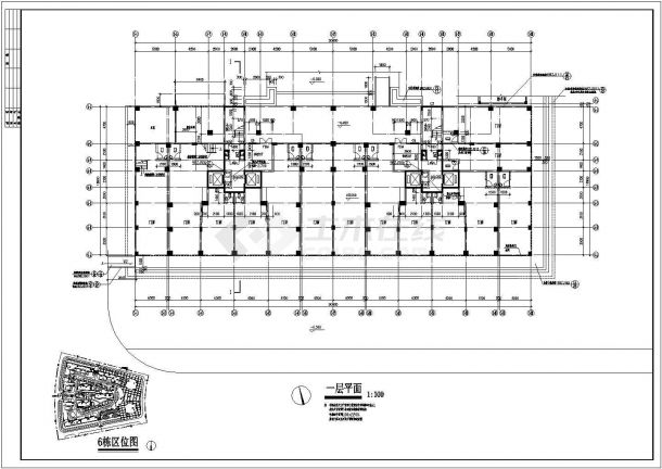 某剪力墙结构小高层住宅楼设计cad全套建筑施工图（ 标注详细）-图二