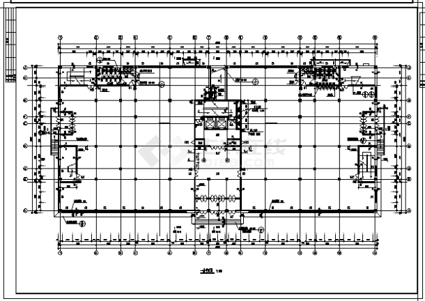 四层带地下室吉林省博士后公寓楼建筑施工cad图，共六张-图一