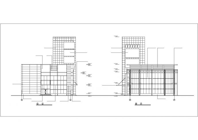长沙市某新建楼盘2750平米3层框混结构售楼处建筑设计CAD图纸_图1