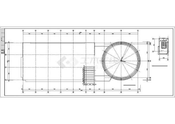 长沙市某新建楼盘2750平米3层框混结构售楼处建筑设计CAD图纸-图二