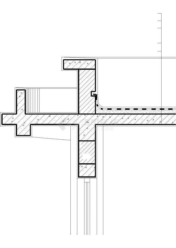 银川市某村镇小型私建楼檐口部分建筑设计CAD施工图-图二