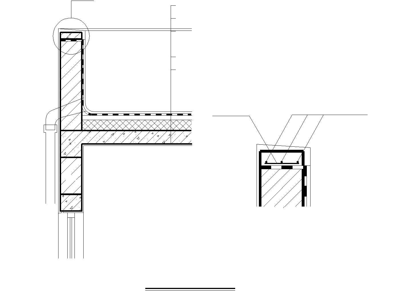 哈尔滨某市民休闲公园小型洗手间檐口建筑设计CAD施工图