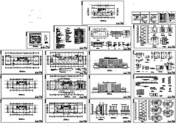 办公楼设计_某现代标准型7472平米办公楼建筑详细设计施工CAD图纸-图一