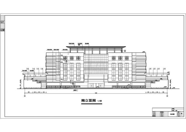 办公楼设计_某现代标准型7472平米办公楼建筑详细设计施工CAD图纸-图二