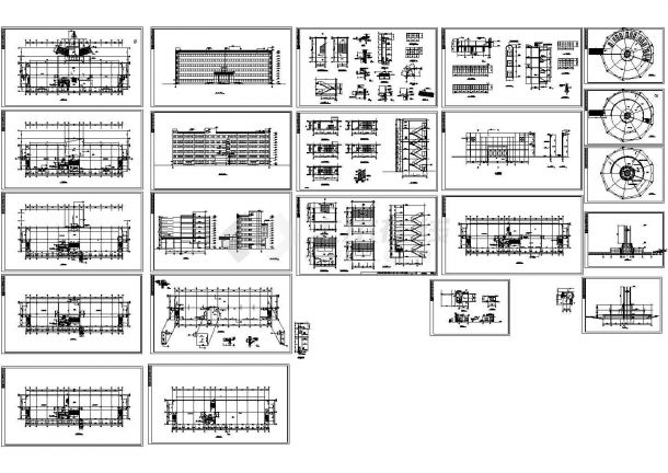 办公楼设计_某现代标准型6层实业公司办公楼建筑详细设计施工CAD图纸-图一