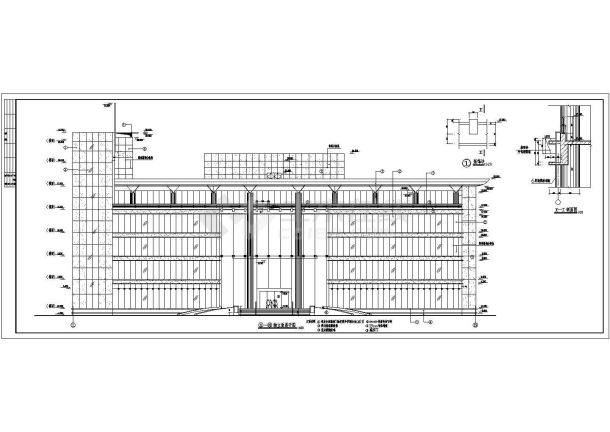 办公楼设计_某现代标准型办公楼建筑详细设计施工CAD图纸-图二