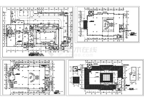 某二层会所（4363㎡）建筑平面施工图CAD-图一