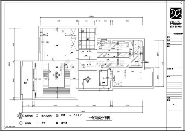 某现代标准型160复式加跃层装修样式详细设计施工CAD图纸-图二