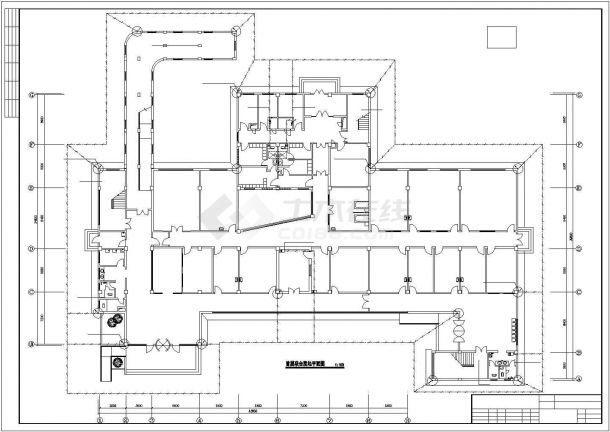 北京某医院4700平米3层砖混传染病房楼全套电气系统设计CAD图纸-图一