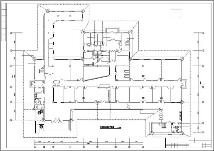 北京某医院4700平米3层砖混传染病房楼全套电气系统设计CAD图纸_图1