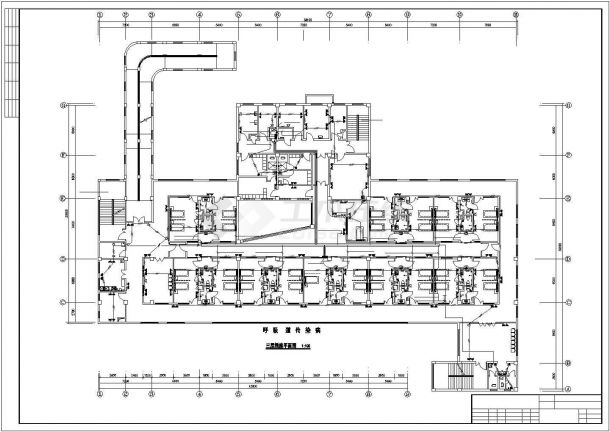 北京某医院4700平米3层砖混传染病房楼全套电气系统设计CAD图纸-图二
