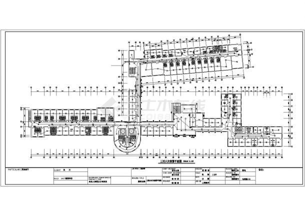 西安市第二人民医院6层医院病房楼全套电气系统设计CAD图纸-图一
