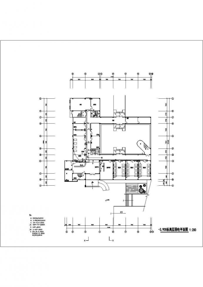 扬州市骨科医院5层框架门诊楼全套电气系统设计CAD图纸_图1