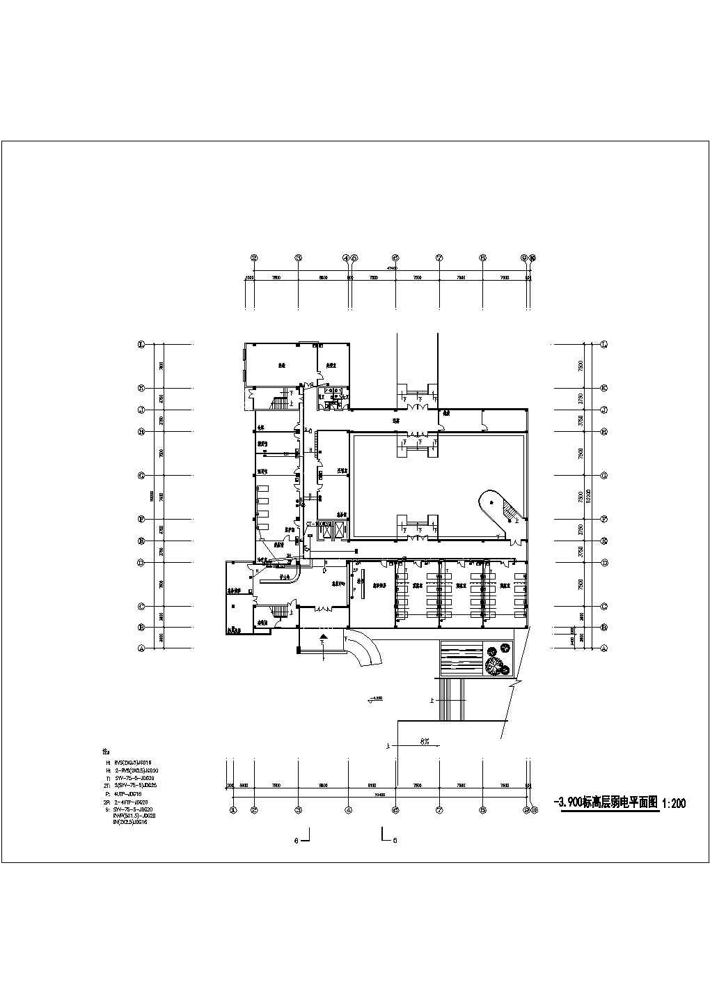 扬州市骨科医院5层框架门诊楼全套电气系统设计CAD图纸