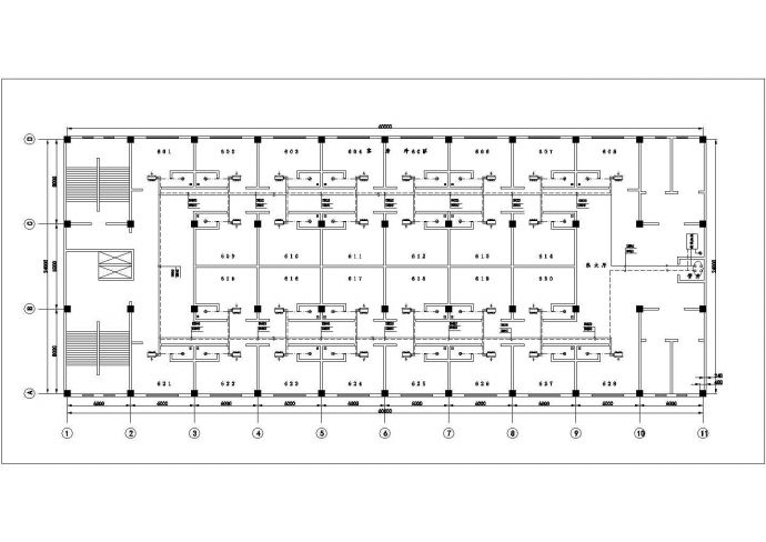 太原市某6层沿街商业综合楼中央空调风管系统设计CAD图纸_图1