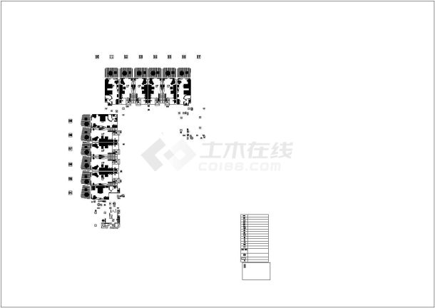 北京某社区9层框架结构酒店式公寓楼全套电气系统设计CAD图纸-图一