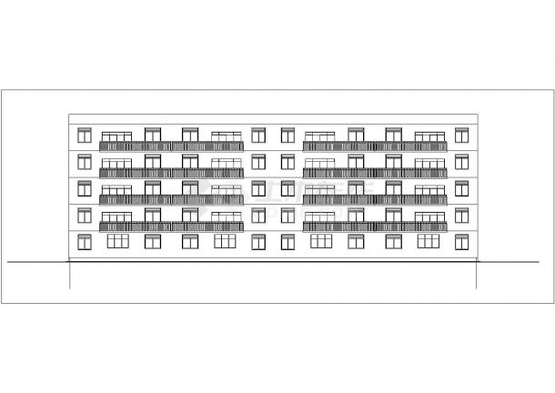 重庆市某小区3280平米5层框架结构住宅楼建筑+结构设计CAD图纸-图二
