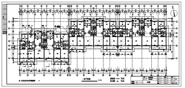 5177平方米某五层教工住宅全套建筑施工cad图(含半地下室设计，共十三张)-图一