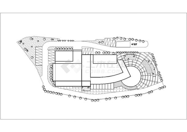 1.9万平米25层剪力墙结构商业办公楼建筑设计CAD图纸（1-4层商用）-图一
