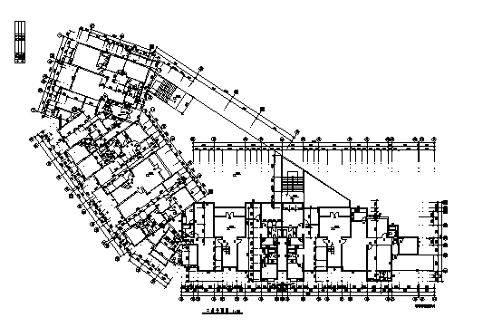 某八层金天花园小区住宅建筑施工cad图，共十一张_图1