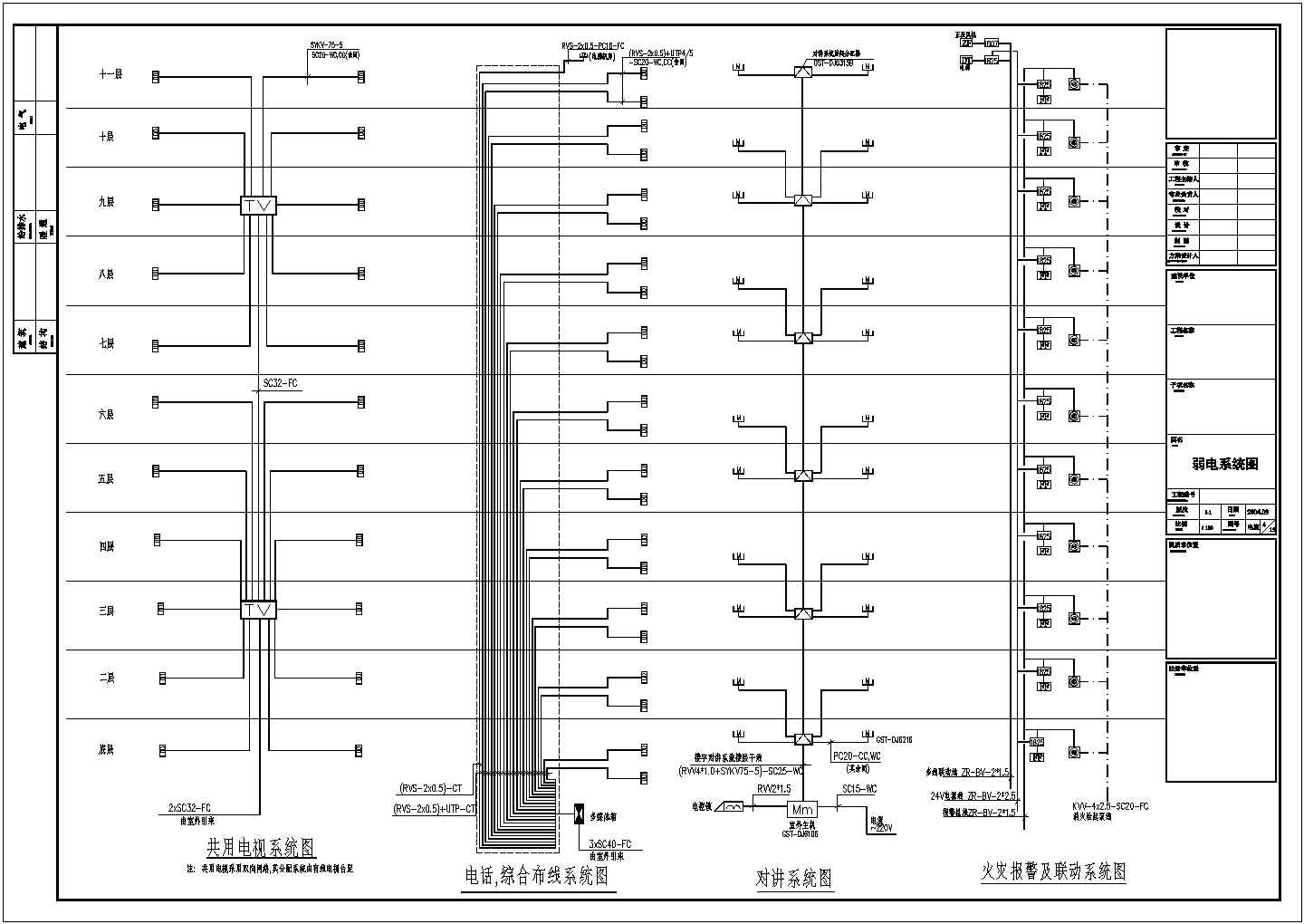住宅楼电气设计施工图48