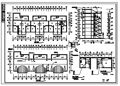 2958平方米六层带车库康乐园小区6号楼建筑施工cad图，共六张-图二