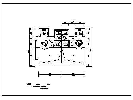 205平方米三层带夹层别墅建筑施工cad图，共六张_图1