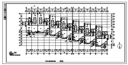 1771平方米三层带夹层联体别墅建筑施工cad图，共十二张-图二