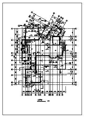 543平方米某二层带阁楼别墅建筑施工cad图，共十三张-图二