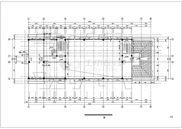 长沙市某市政单位4150平米7层框架结构办公楼建筑设计CAD图纸-图一