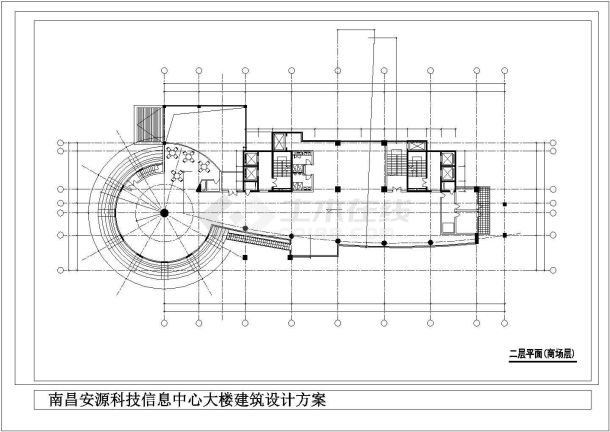 上海市奉贤区某1.7万平米19层框架商业办公楼建筑设计CAD图纸-图一