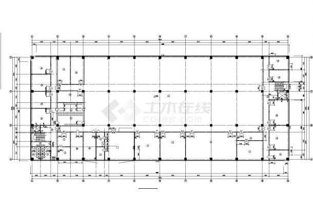 太原市某自行车厂3700平米3层框架结构装配车间建筑设计CAD图纸-图一