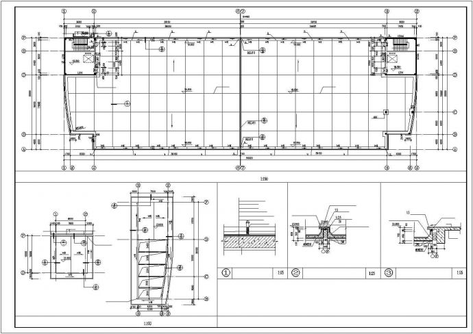 盐城市某工厂6100平米4层框架结构生产厂房建筑设计CAD图纸_图1