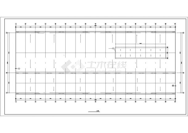 成都市某工厂3500平米单层混排结构生产厂房建筑设计CAD图纸-图二