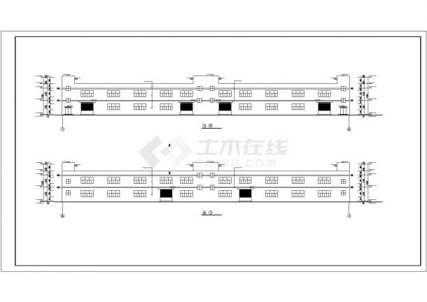 重庆市某糖厂9000平米左右2层框架结构生产车间建筑设计CAD图纸-图一