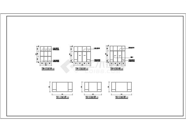 某市区农民拆迁安置小区排屋设计cad全套建筑施工图（标注详细）-图一