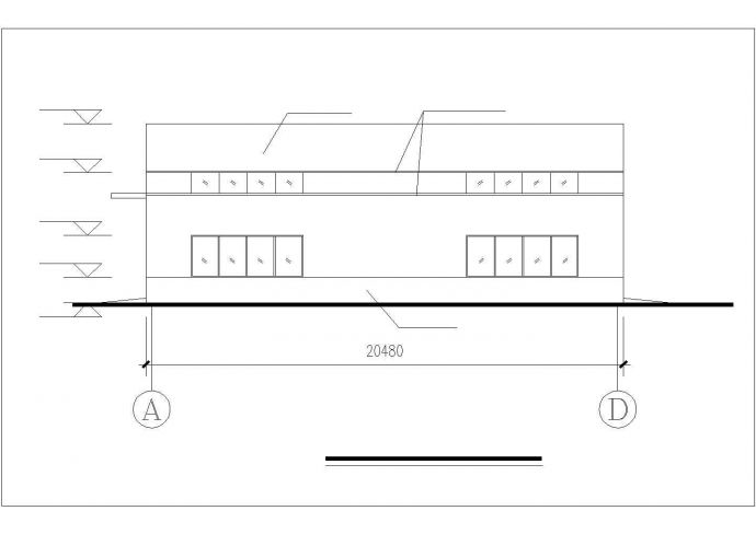 南京某食品厂单层4500平米框架结构饼干生产车间建筑设计CAD图纸_图1
