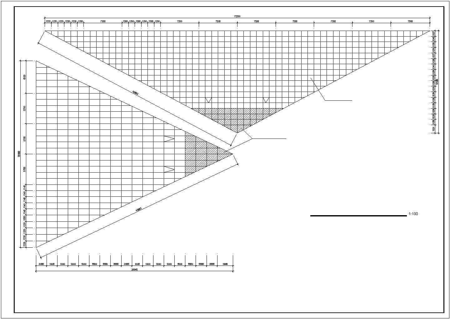 武汉某养殖基地3100平米2层钢结构养殖大棚建筑设计CAD图纸