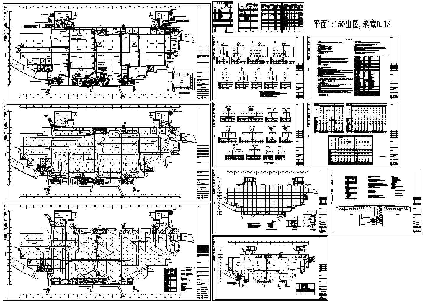 某现代标准地下车库消防电气详细设计施工CAD图纸