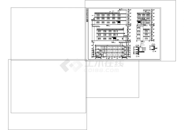 厂房设计_广东某四层丙类生产厂房建筑设计cad图纸-图二