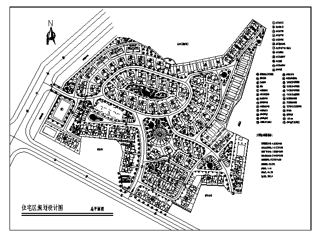 某住宅区规划设计cad图(含总平面图)