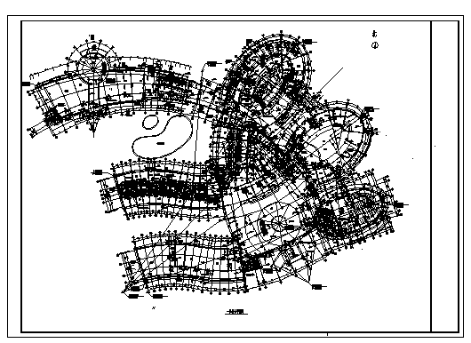 某七层大型生活小区建筑施工cad图，共十六张_图1