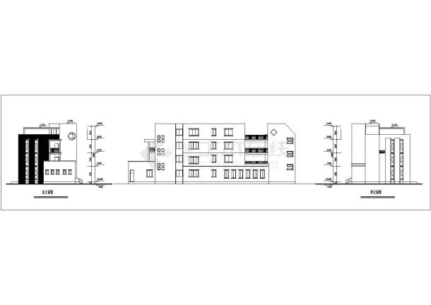 某3班4层幼儿园建筑设计cad施工图-图一