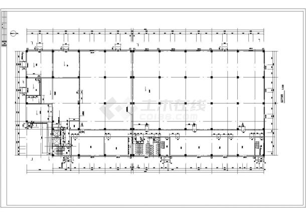 某现代大型工厂车间设计cad建筑平面图-图二