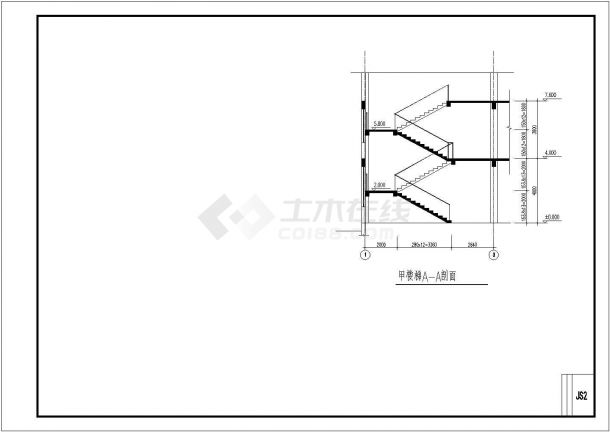 某框架结构三层工业厂房设计cad全套建施图（含设计说明）-图二