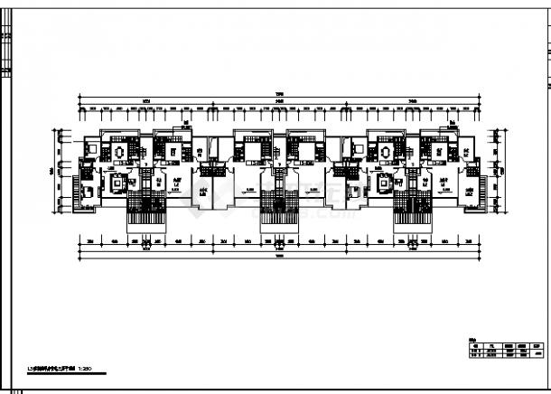 某六层花园洋房住宅建筑施工cad图(含平立剖面图，共十张)-图二