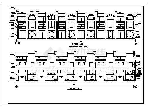 1690平方米某二层带阁楼凤凰园四村居住小区建筑施工cad图(带夹层设计，共八张)-图二