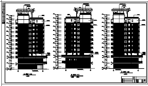 某市十一层住宅全套建筑施工cad图，共二十三张_图1