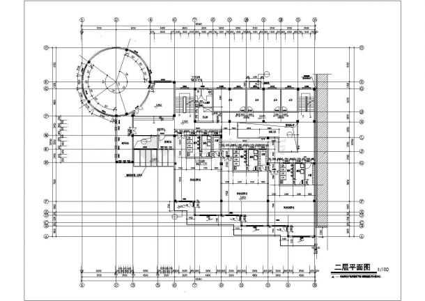某9班3层框架结构2503平米幼儿园设计cad全套建筑施工图（含施工说明）-图二
